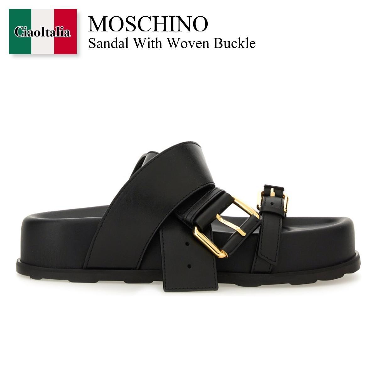 サンダル・ミュール Moschino Sandal With Woven Buckle