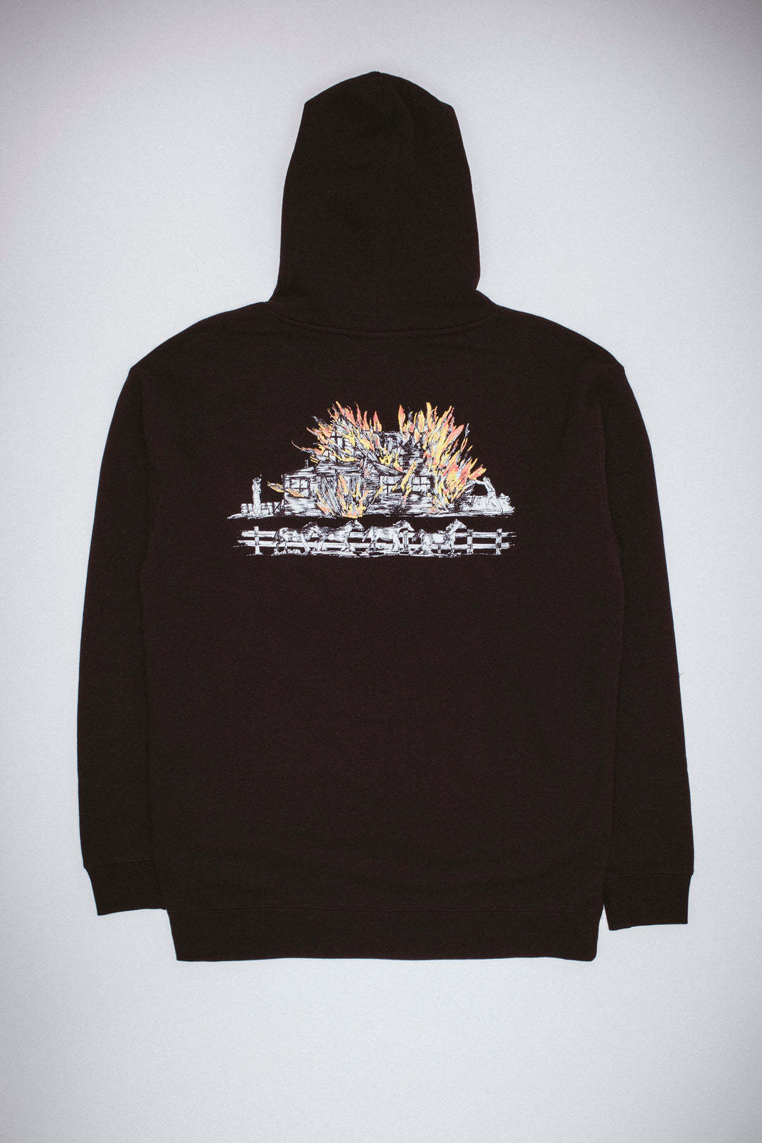 【FUCKING AWESOME】 BURNING BARN HOODIE BLACK