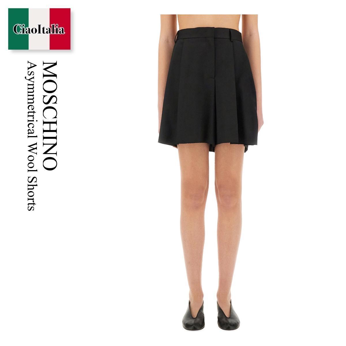 ショートパンツ Moschino Asymmetrical Wool Shorts