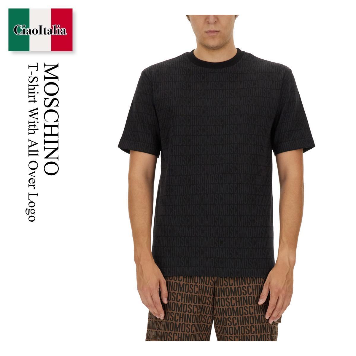 Tシャツ・カットソー Moschino T-Shirt With All Over Logo