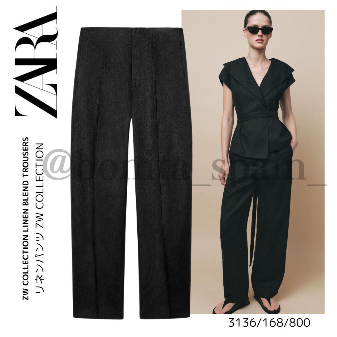ZARA】リネンパンツ ZW COLLECTION 3136/168/800 (ZARA/パンツ