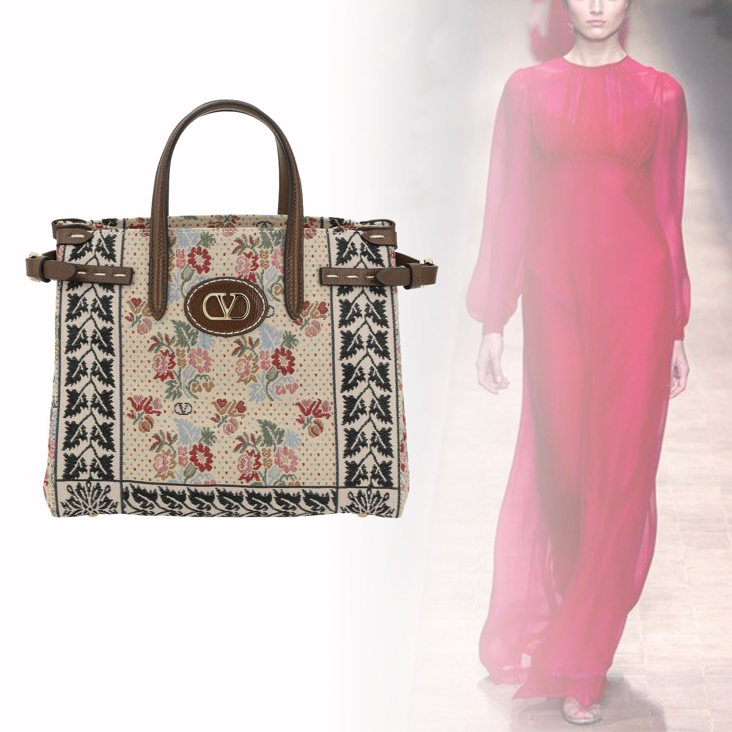 ◆VALENTINO◆ Vロゴ シグネチャー スモール トートバッグ