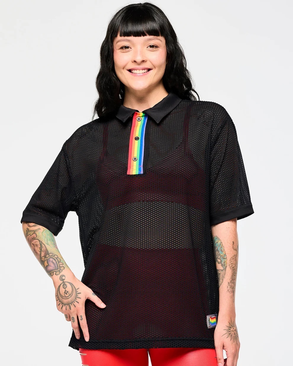 ◆5月新作◆Zumba Oversized Mesh Polo