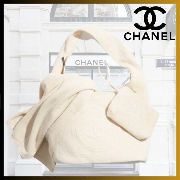 【25SSココビーチ /IVORY】CHANEL ビーチバッグセット