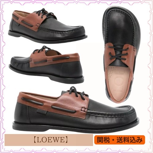 【LOEWE】カンポレザーボートシューズ