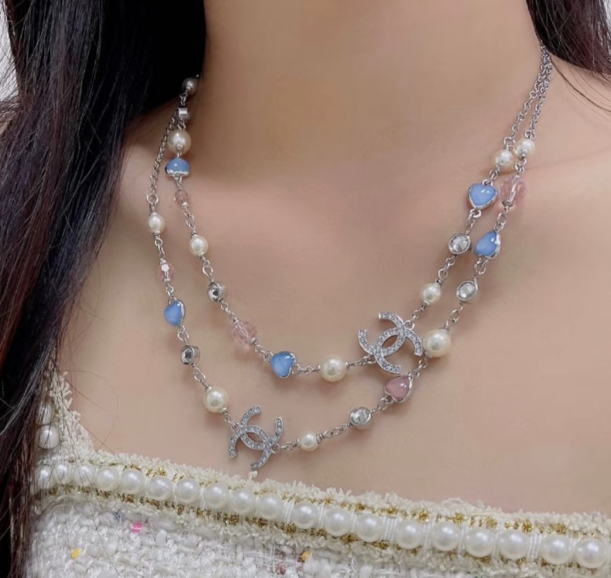 《CHANEL》ネックレス 25S新作 ハート パール ストラス