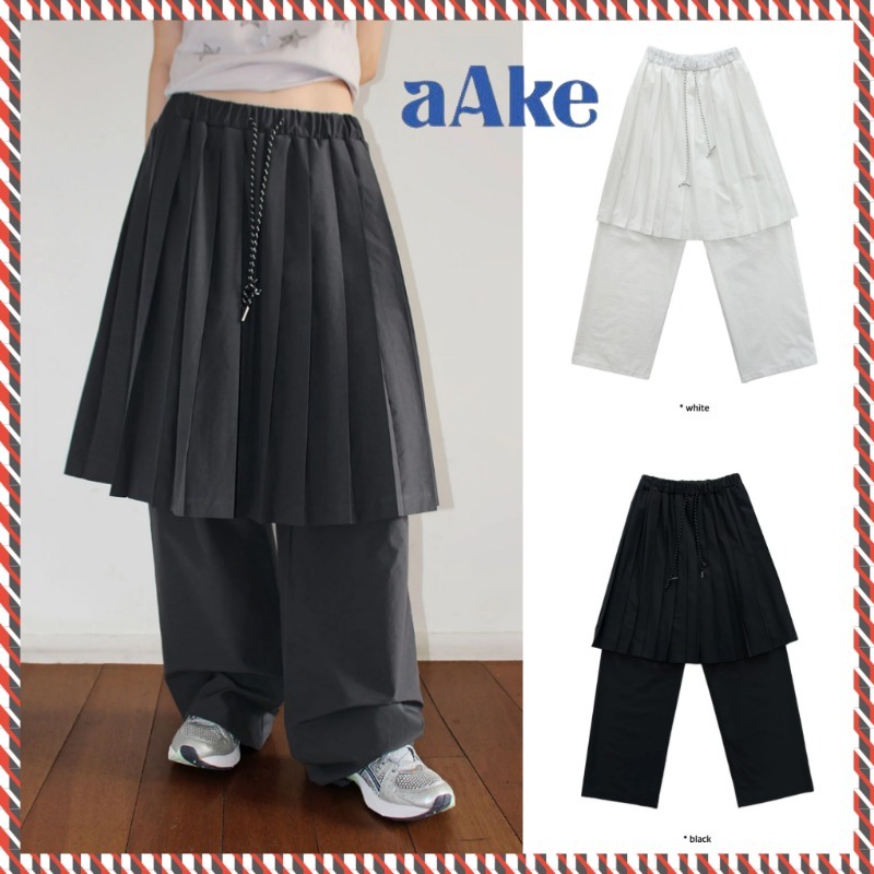 【AAKE】RUSTLE PLEATS SK WIDE PT
