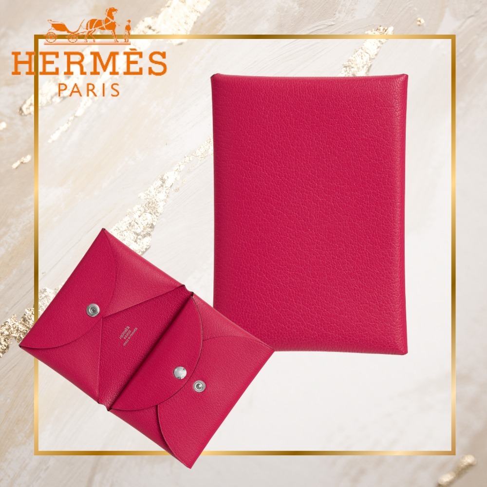 【お洒落カラー♪】HERMES Calvi Duoコンパクトカードホルダー