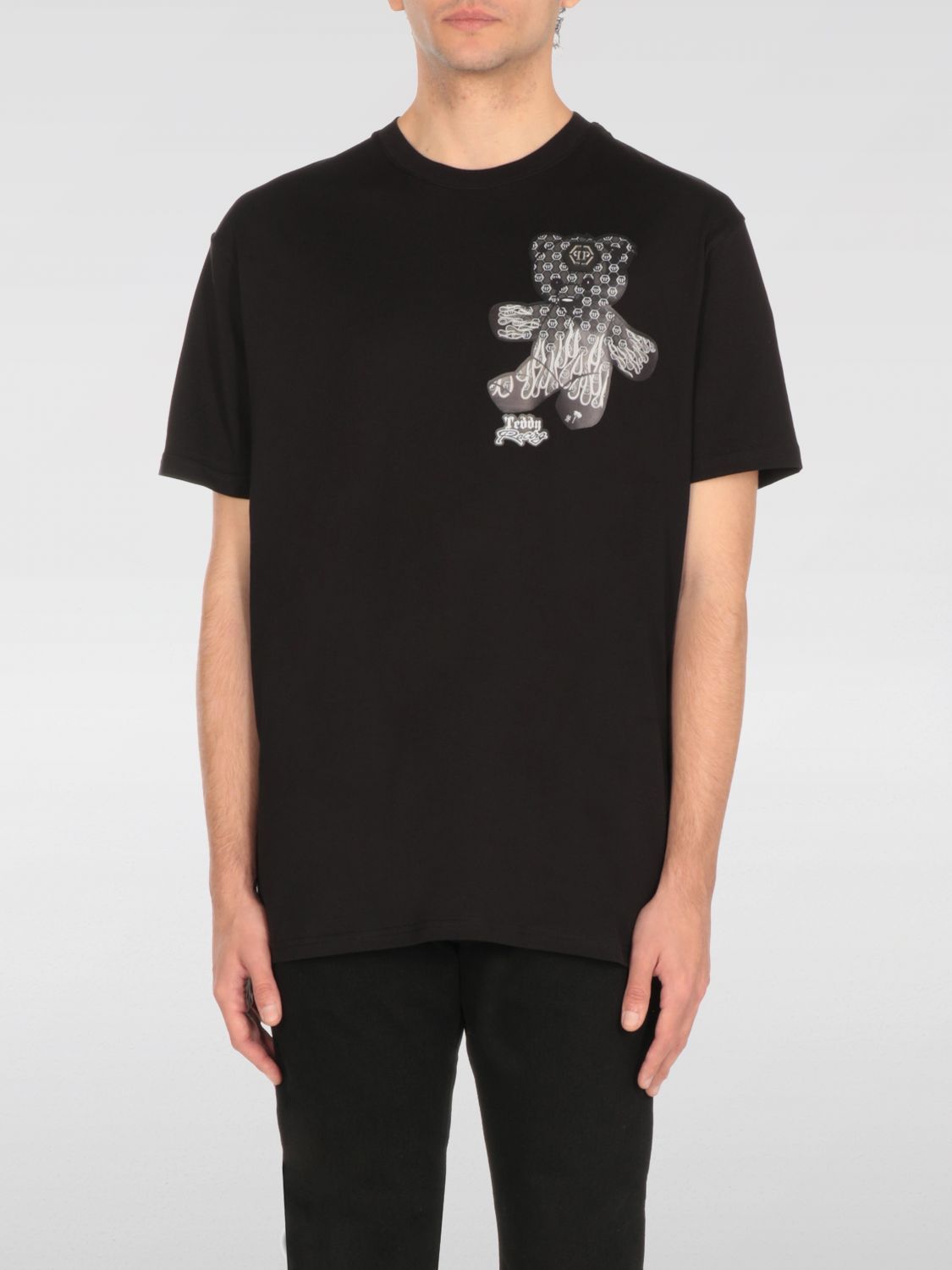 Tシャツ・カットソー PHILIPP PLEIN Men T-shirt Black SAECMTK8090PJY002N 0201