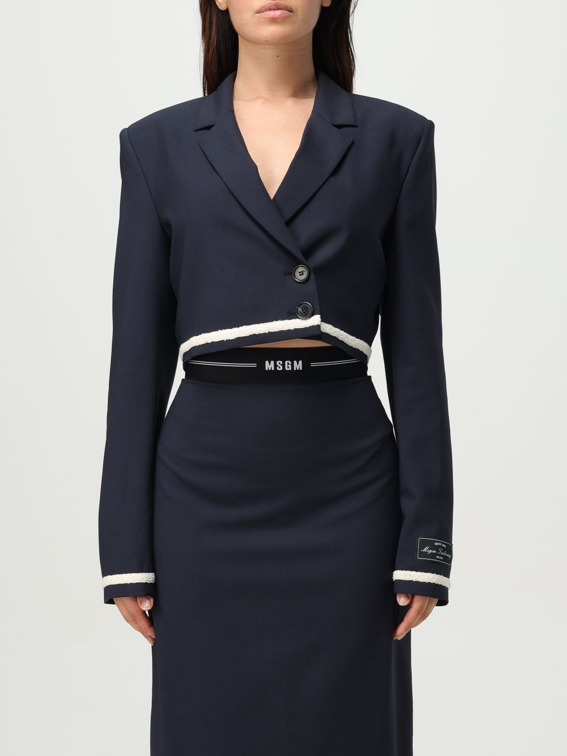 ジャケット MSGM Woman Jacket Blue 3841MDG18257127 88