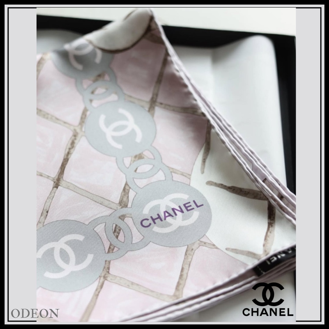 *上品スカーフ*【CHANEL】 カメリア スカーフ ピンク