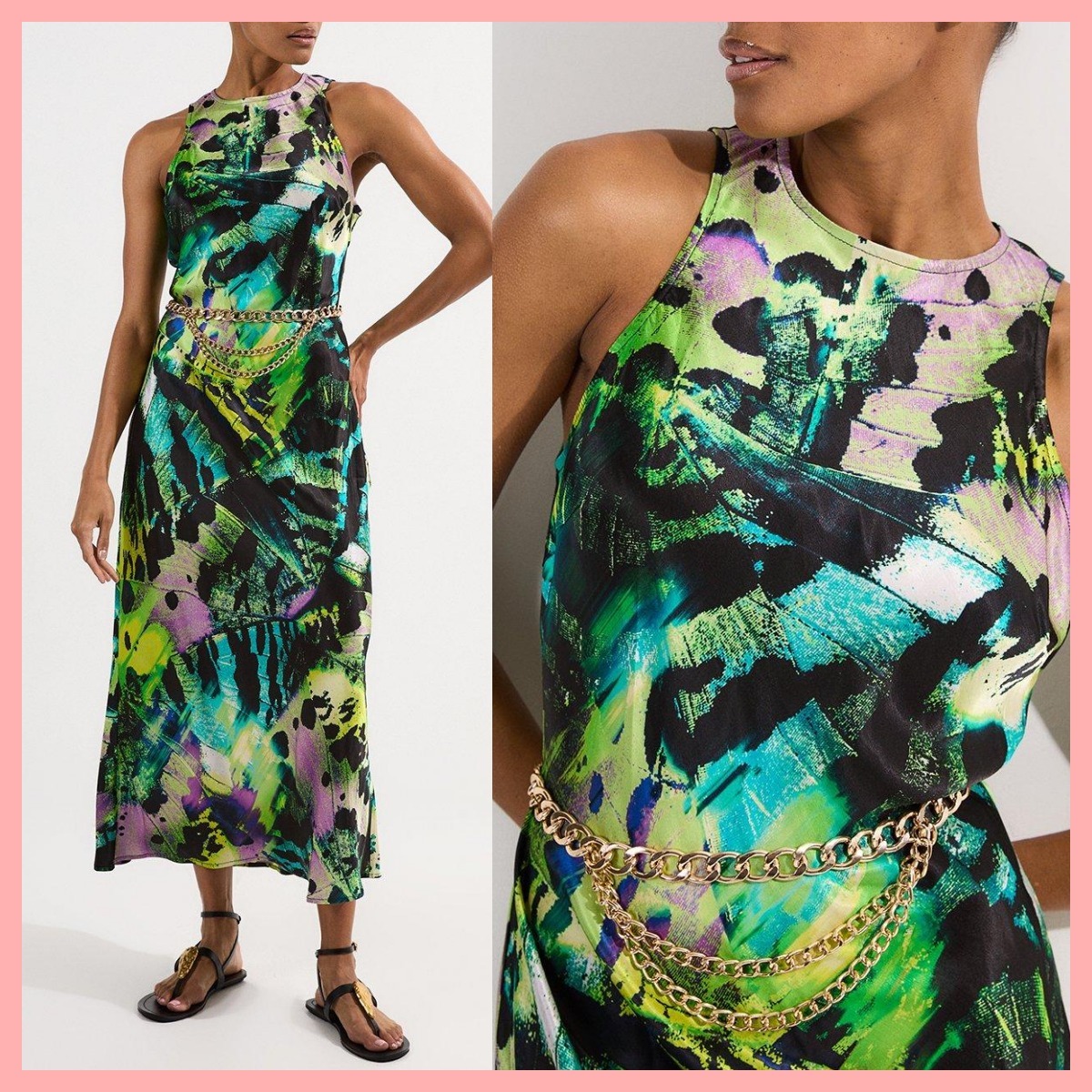 日本未入荷★Karen Millen チェーンマキシワンピース
