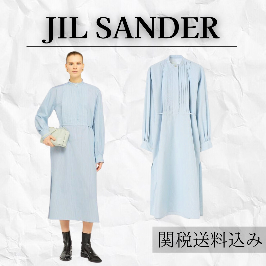 JIL SANDER コットン シャツ ドレス【注目商品】★