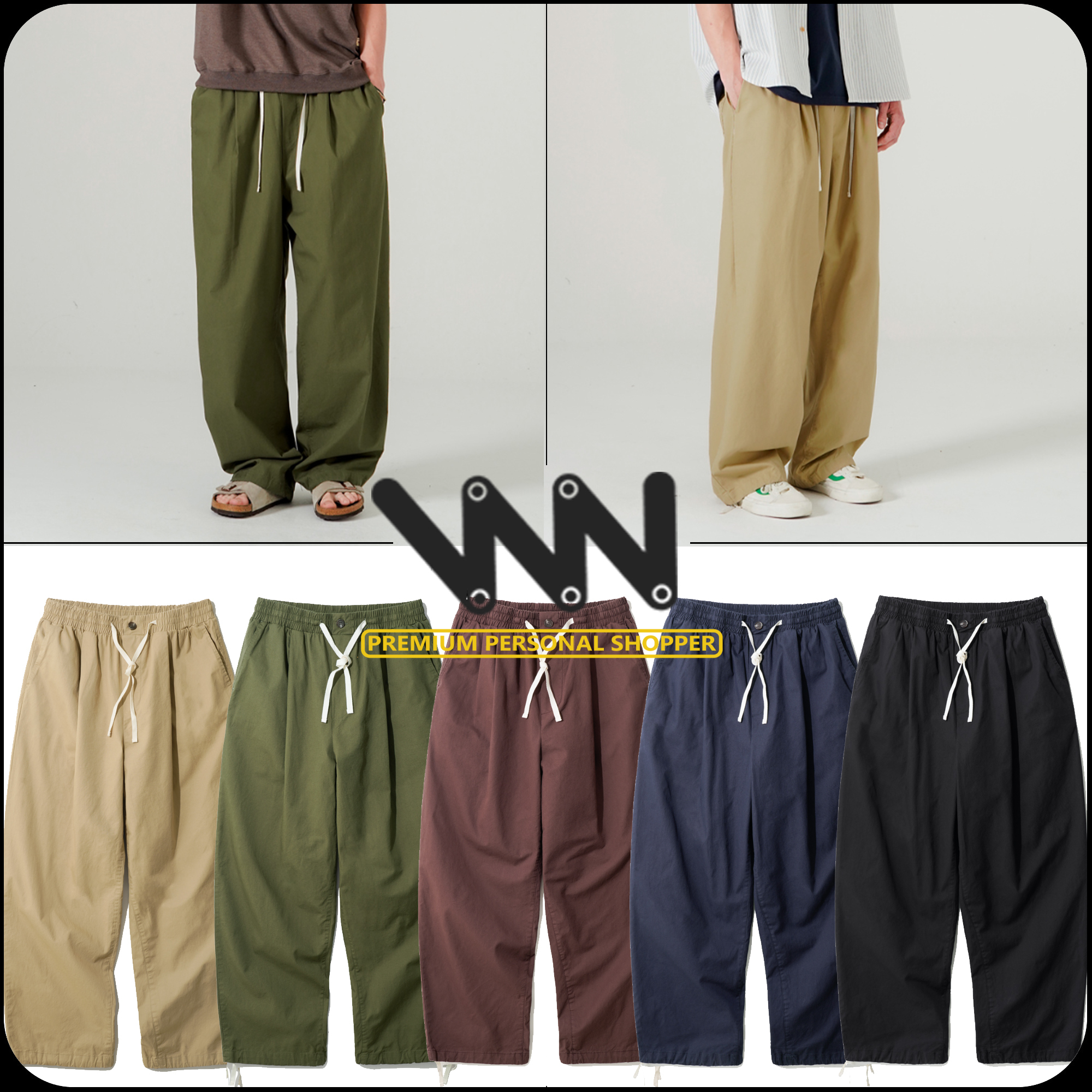 [WV PROJECT]★25SS★韓国人気★GABARDINE COTTON BANDING PANTS