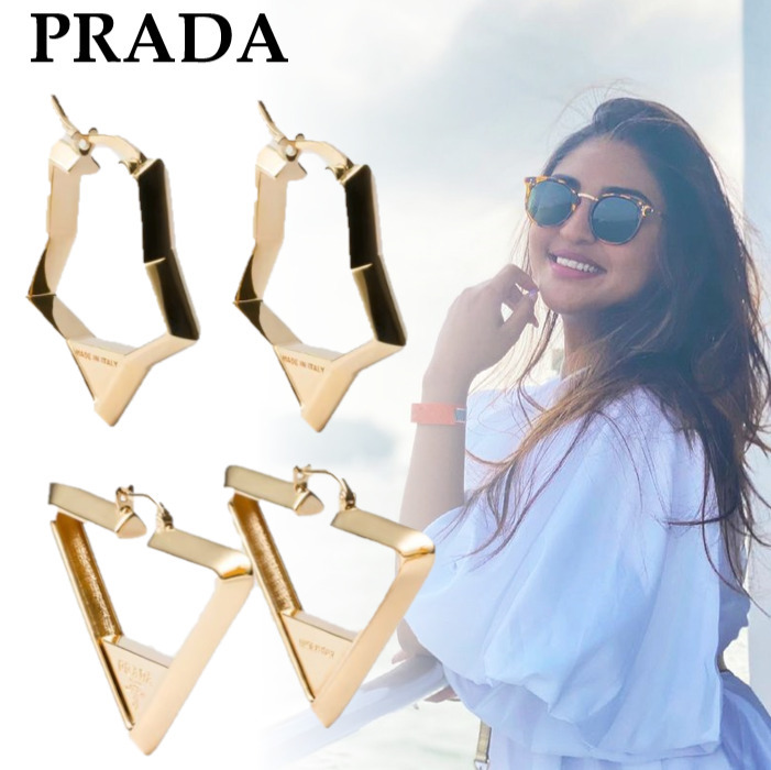 国内直営**PRADA**プラダ メタル ピアス