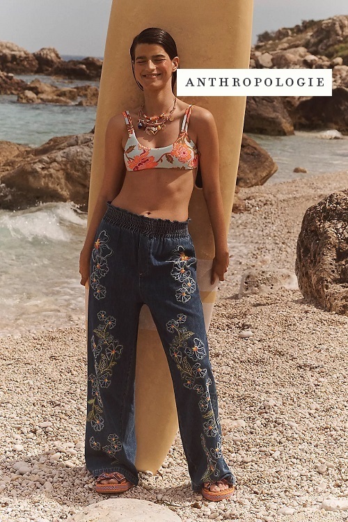 Anthropologie イサドラ ハイライズ ワイドレッグ ジーンズ