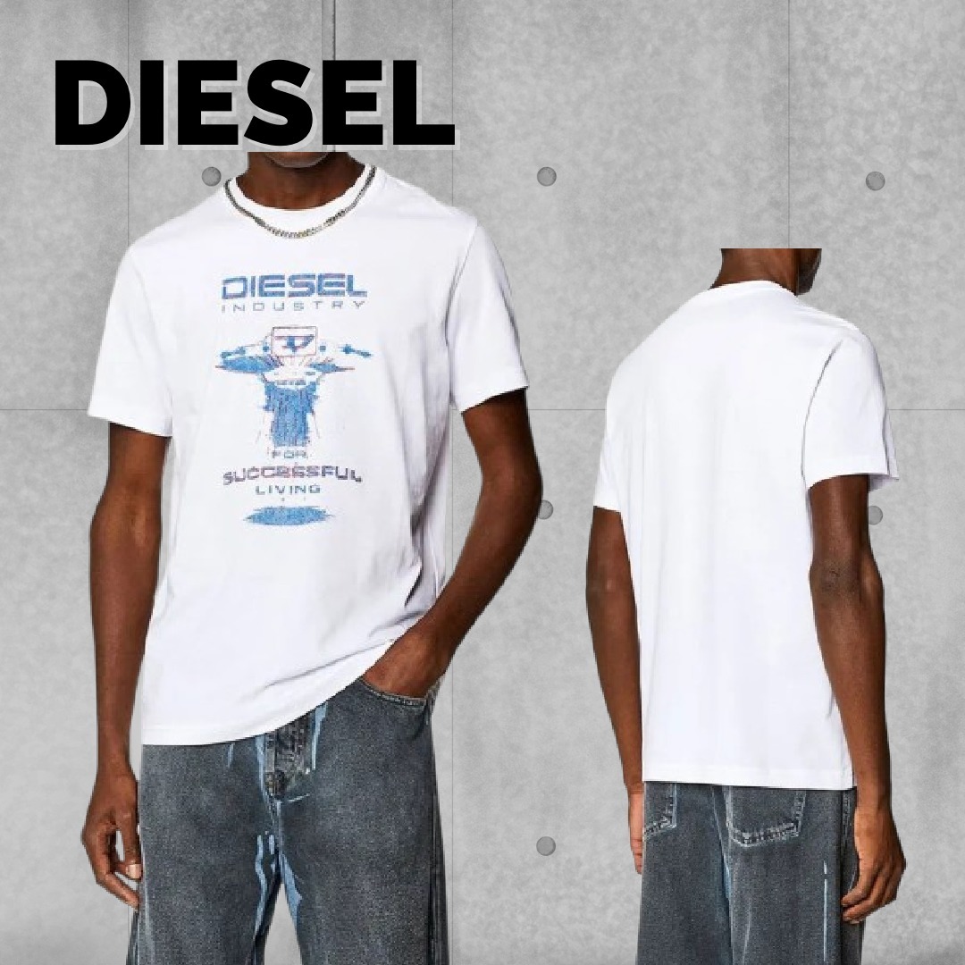 関税込【DIESEL】Diegor K69 short sleeve T-shirt★White★ロゴ
