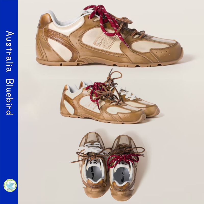 Miu Miu New Balance コラボスニーカー 530SL デコ カーフレザー