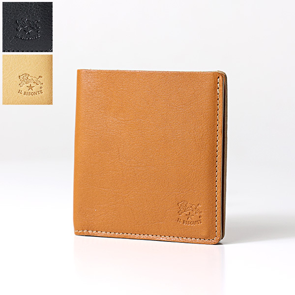 IL BISONTE 二つ折り財布 小銭入れなし レザー SBW004 PV0005