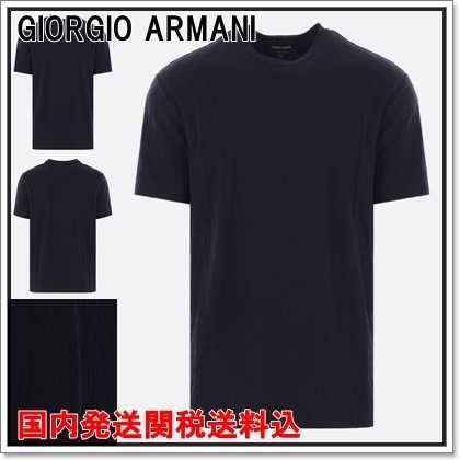 GIORGIO ARMANI ストレッチビスコースブレンド半袖Tシャツ