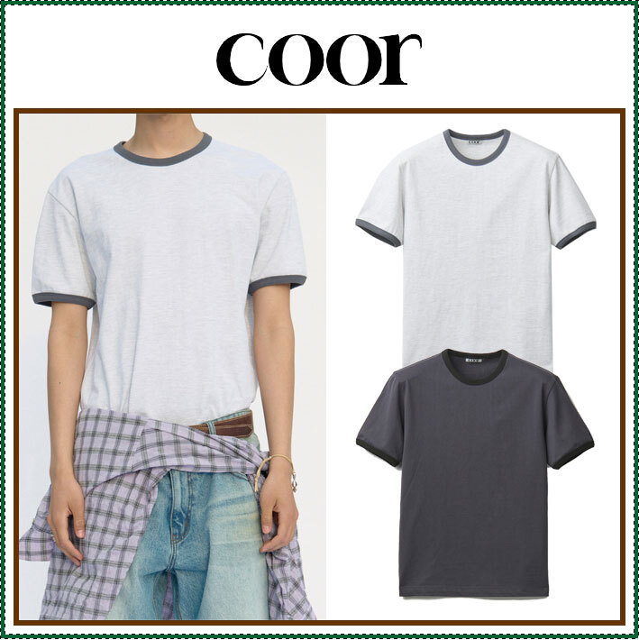 【COOR】 Cotton ringer t-shirt / 追跡付