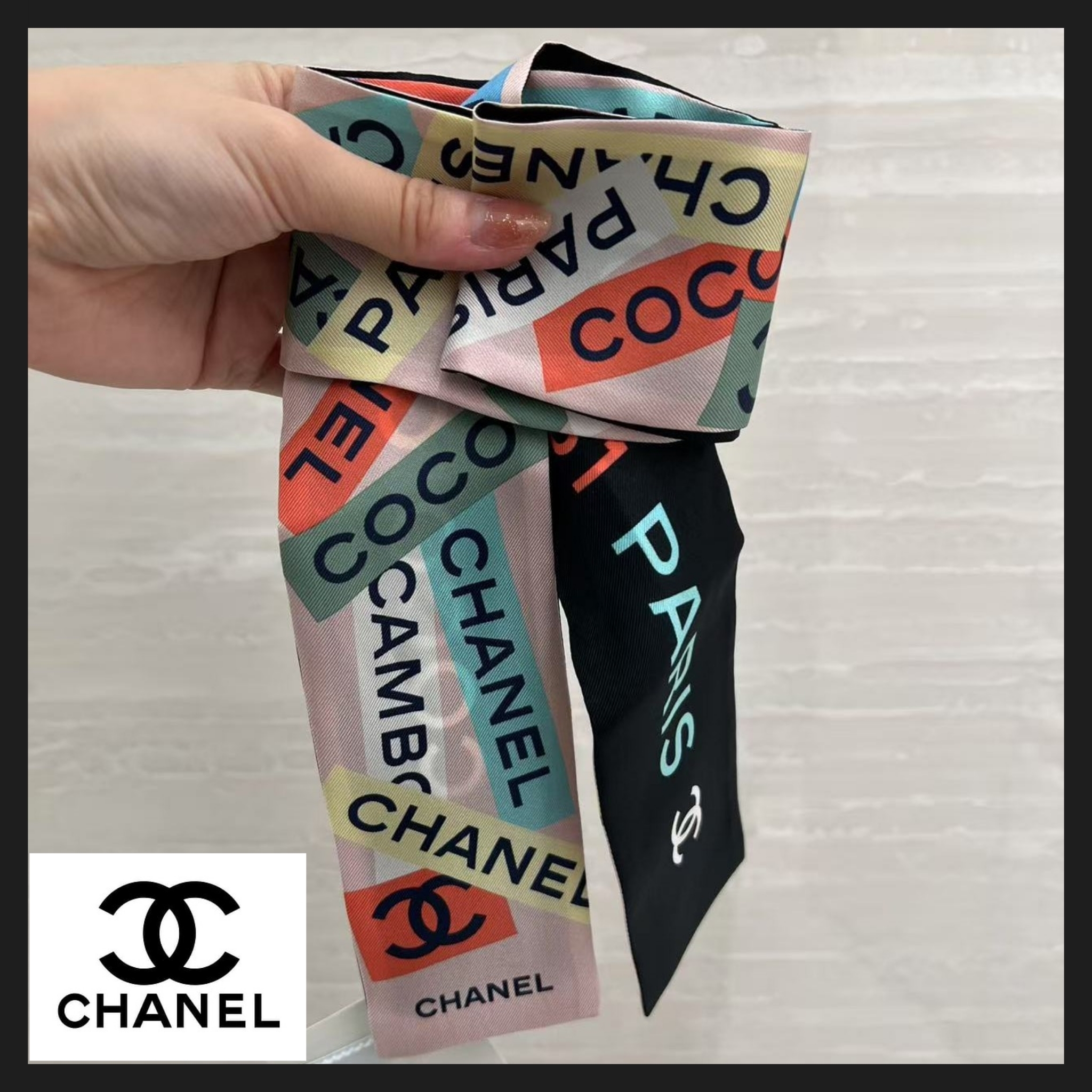 【CHANEL】華やか♪シャネルツイリースカーフヘアバンドにも◎
