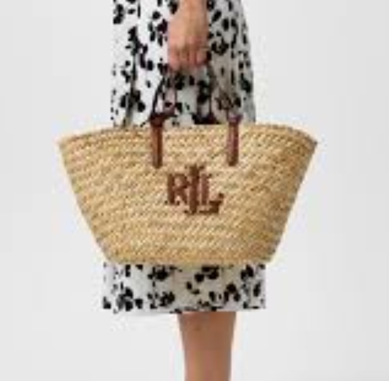 Lauren Ralph Lauren かごバッグ Shelbie Straw Medium