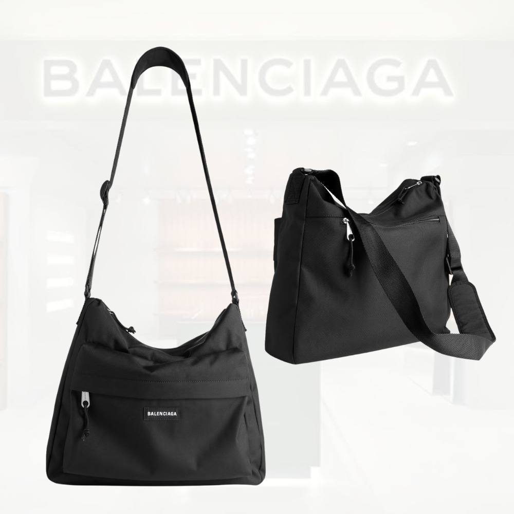 送料込+BALENCIAGA+Explorer ホーボー メッセンジャーバッグ