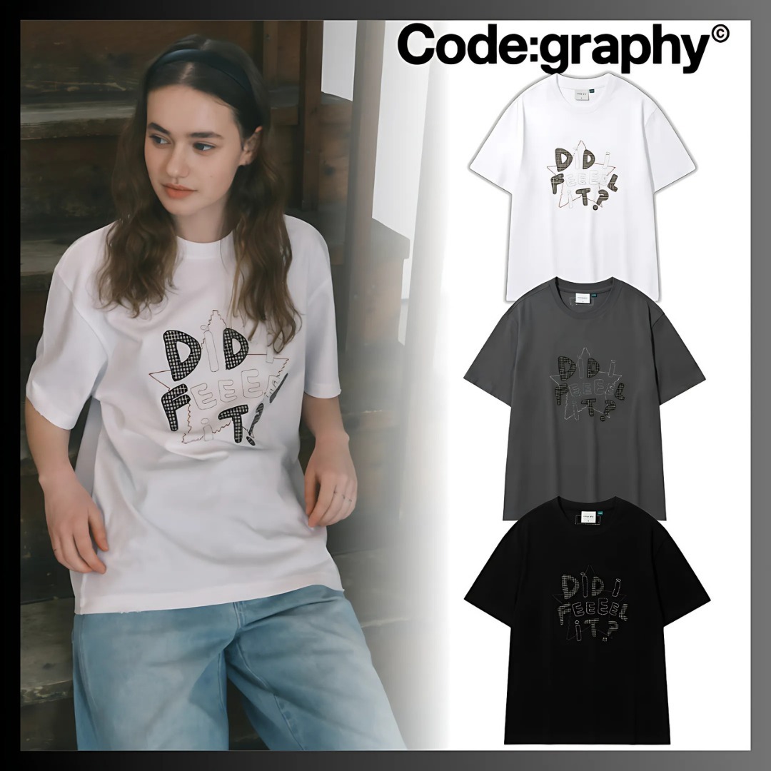 codegraphy☆CheckPatchwork DIDI FEEL IT Short Sleeve T-Shirt