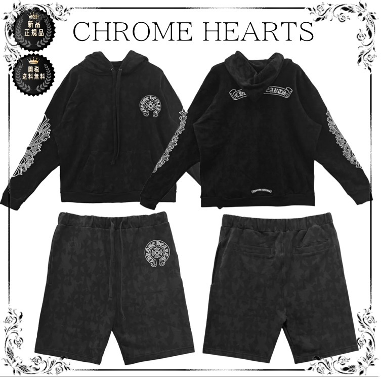 CHROME HEARTS トーナル モノグラム フーディー＆パンツ｜関送込