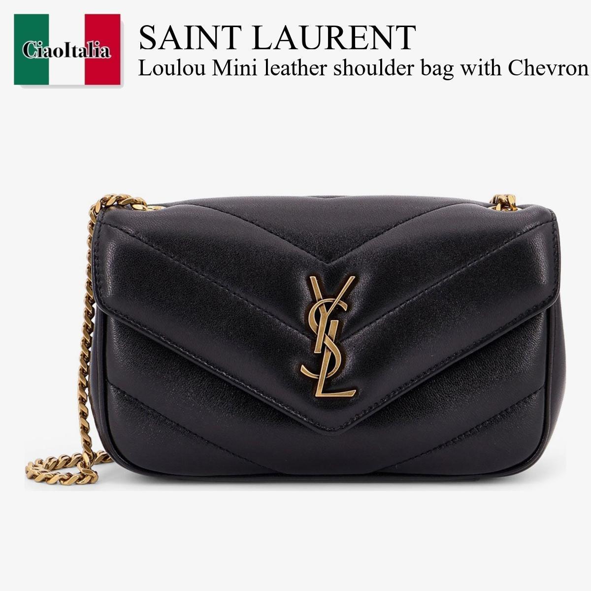 ショルダーバッグ・ポシェット Saint Laurent Loulou Mini Leather Shoulder Bag With Chevron