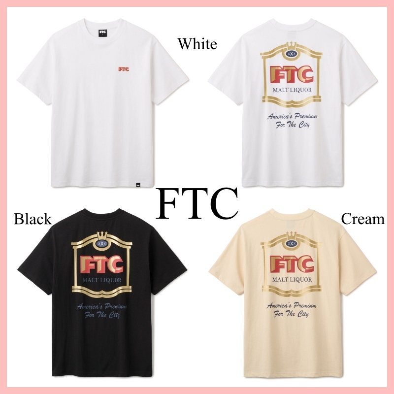 FTC MALT Tシャツ ロゴ 半袖 White Black Cream 送料込み