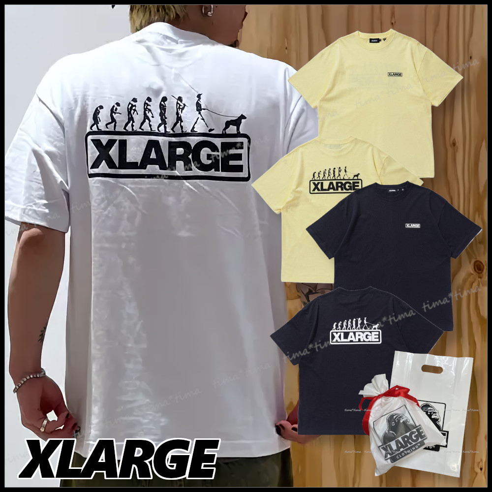 XLARGE バックグラフィック ロゴ入り半袖Ｔシャツ デニムに合う