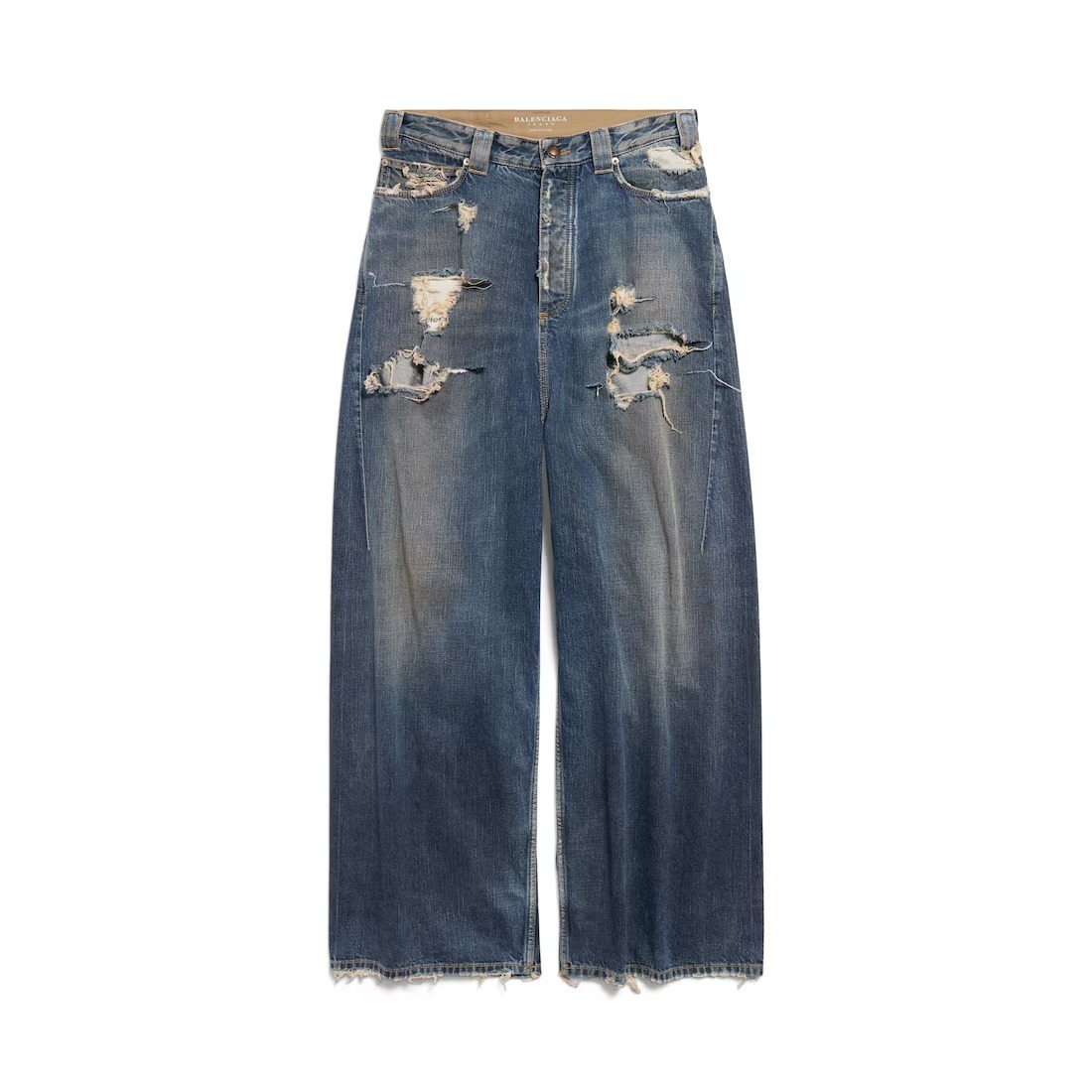 【BALENCIAGA】ストレートフィット パンツ ブルー コットンツイ Oversized Baggy Pants in Light Blue | Balenciaga US