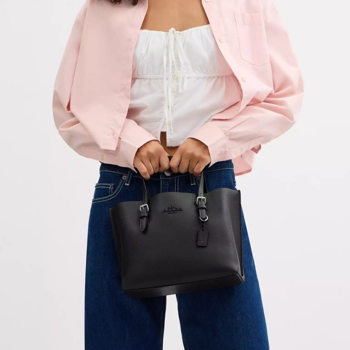 COACH モリー トート バッグ 25 シルバー・ブラック