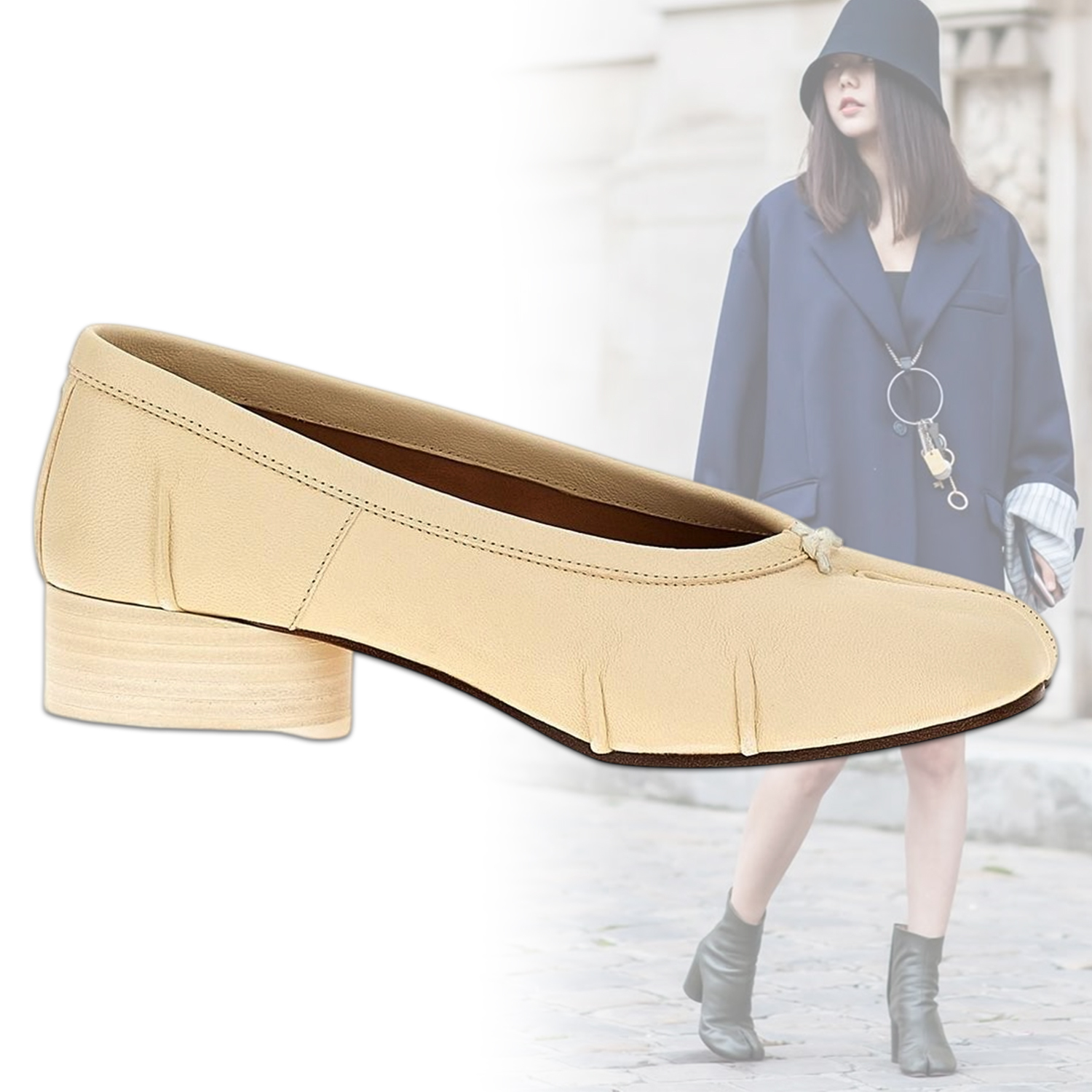 ◆Maison Margiela◆ タビトゥ スリッポン パンプス レザー
