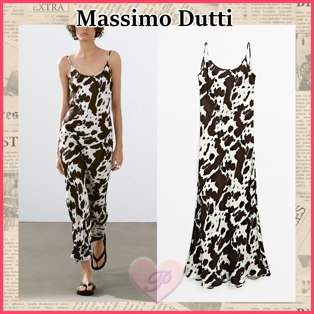 【Massimo dutti】アニマル柄キャミソールワンピース