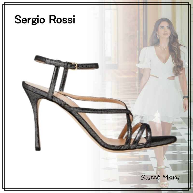 Sergio Rossi☆Bon Ton メタリック ヒール サンダル♪【送料込】