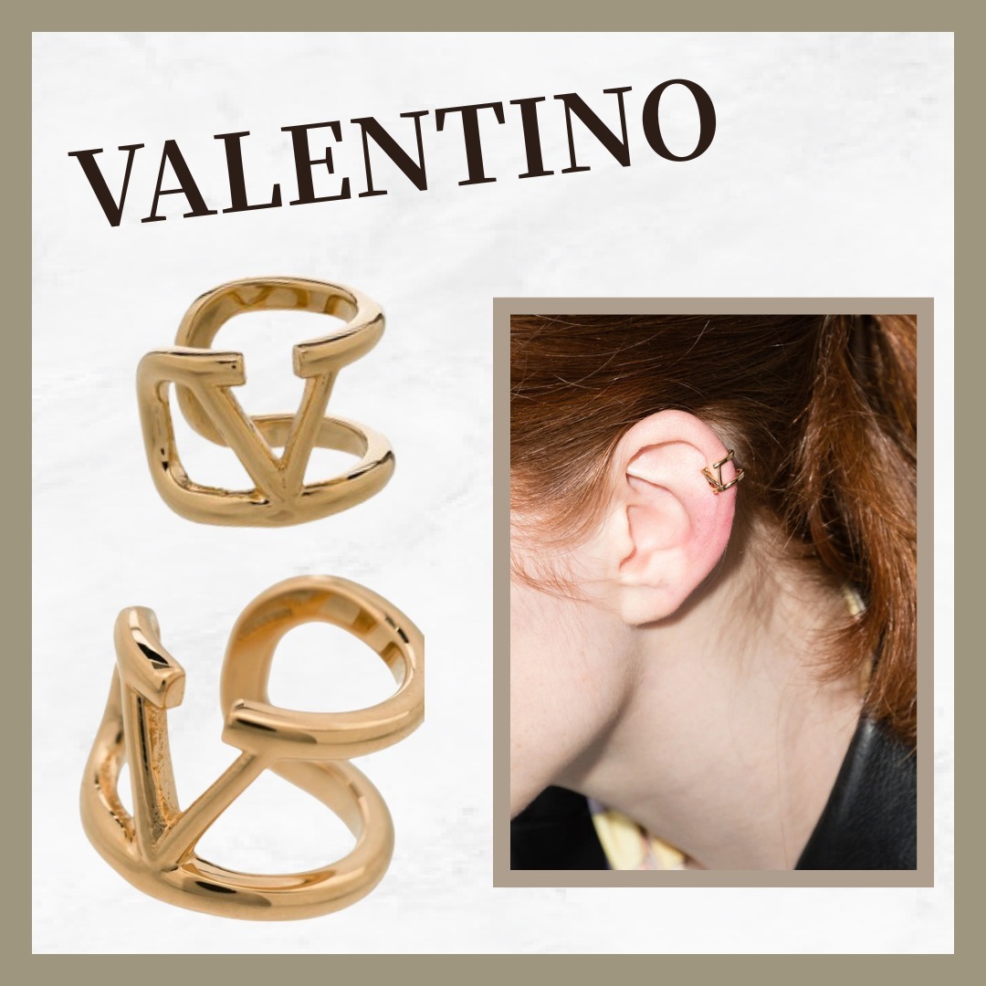 VALENTINO vlogo シグネチャー メタル製モノラル イヤーカフ