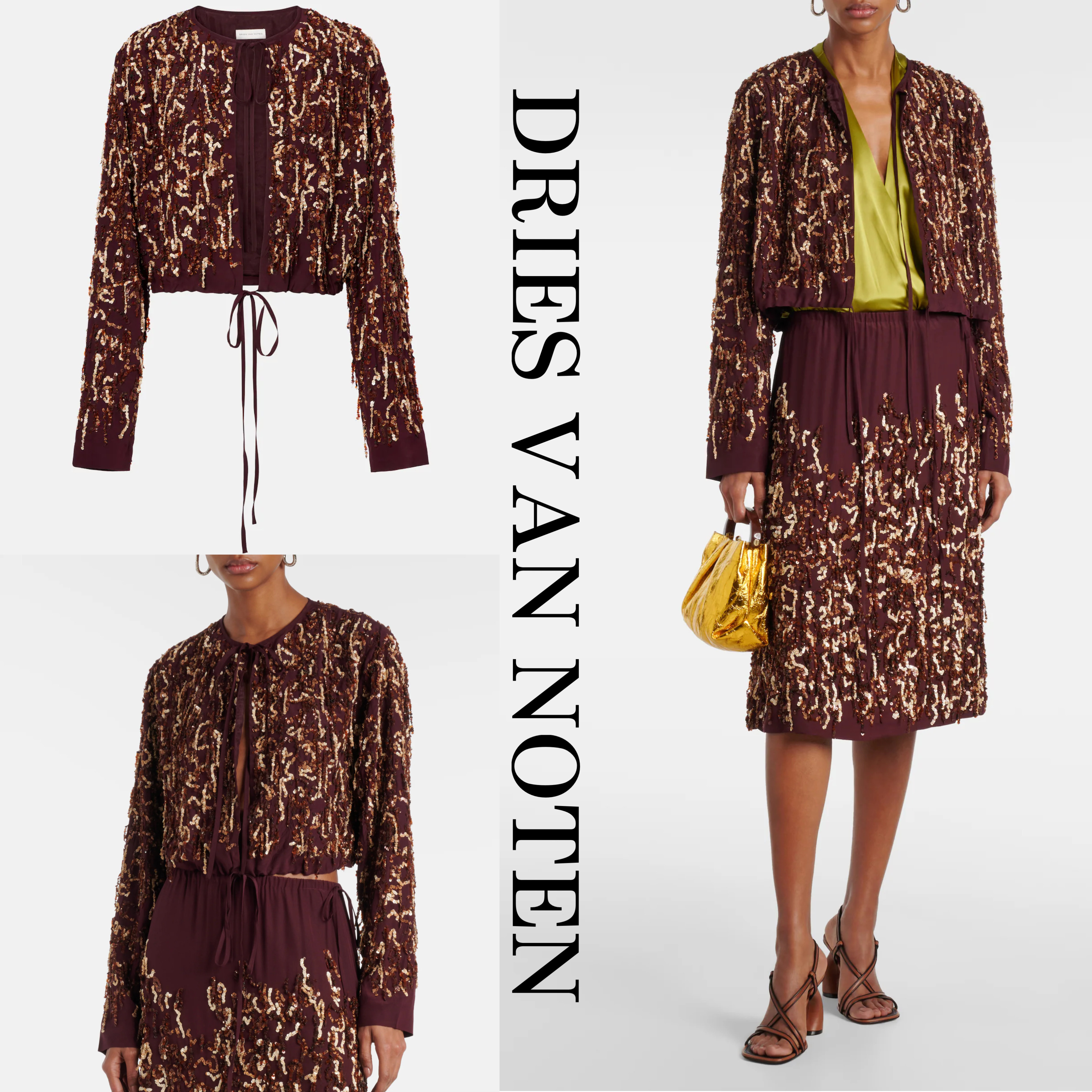 新作レディース*DRIES VAN NOTEN*スパンコールシルクジャケット