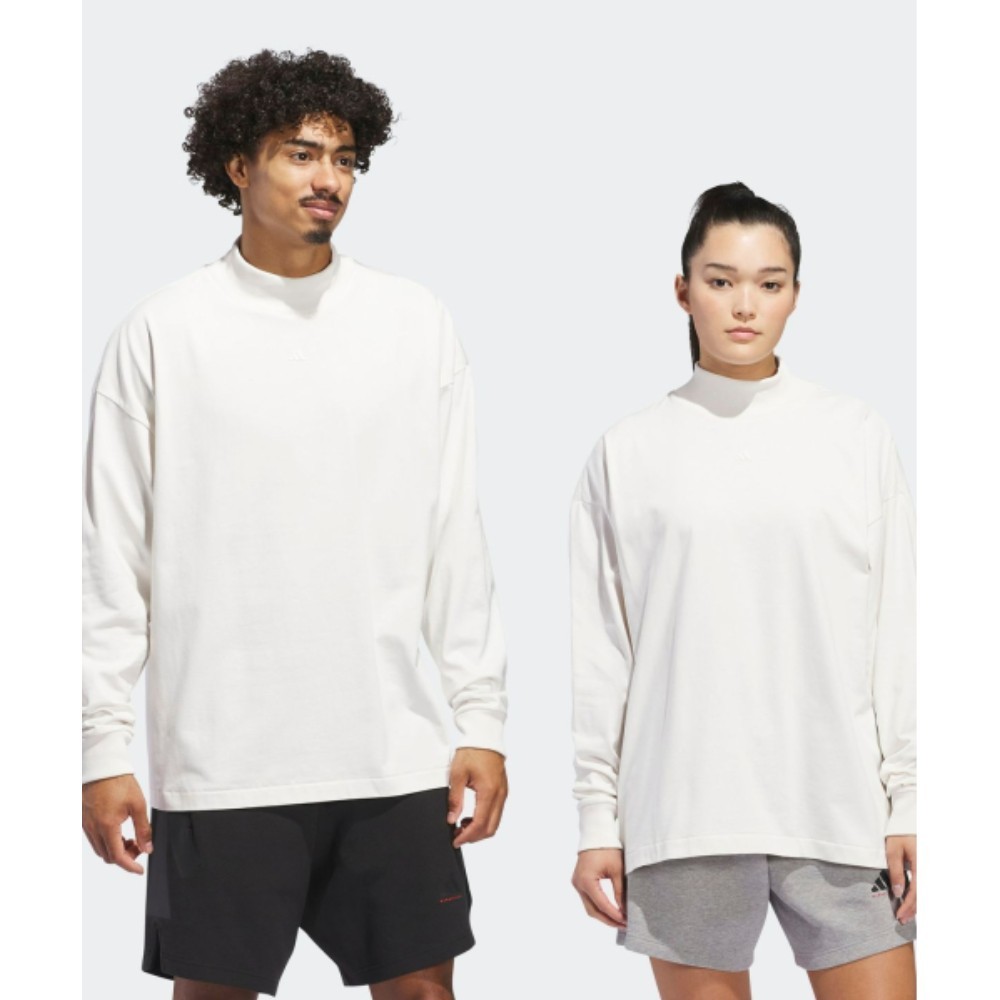 ■adidas■ Basketball Long Sleeve Tee Cloud White JE3766