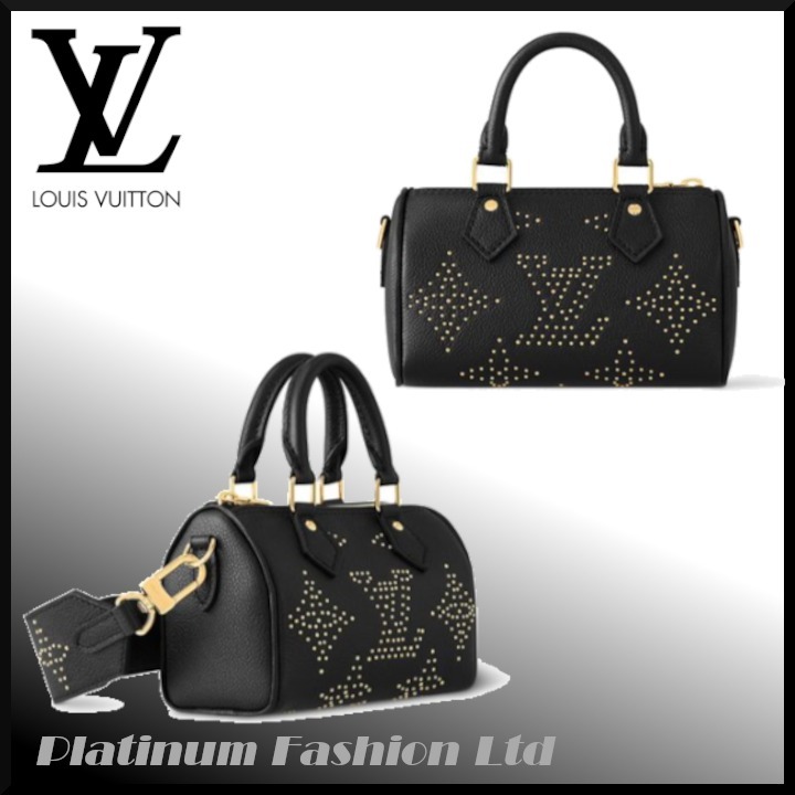 限定品◆関税なし【LOUIS VUITTON】Gold studsナノ スピーディ