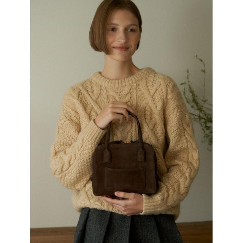 ★DE MERIEL★ Cayley Boston Bag Choco Brown CAYLEY BOSTON