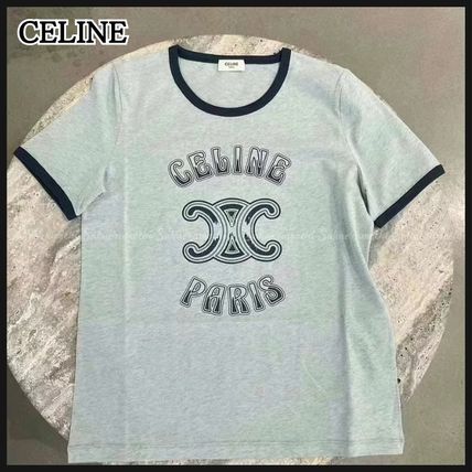 [VIPセール] CELINE セリーヌ 現地アウトレット価格！カットソー CELINE PARIS T-SHIRT IN COTTON JERSEY BLACK / WHITE