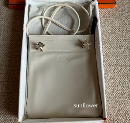 【HERMES】お洒落×キャンパス生地☆白 Aline ショルダーバック HERMES】お洒落×キャンパス生地☆白 Aline ショルダーバック