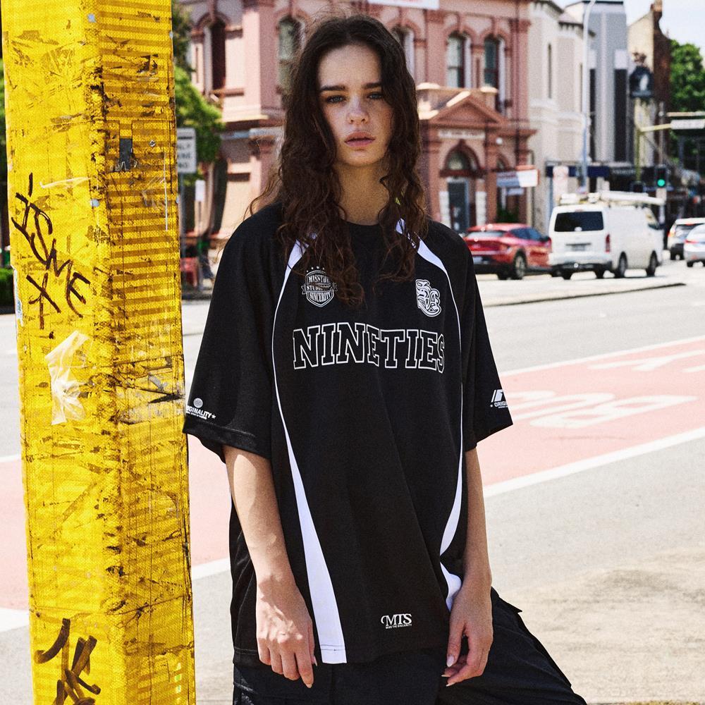 Tシャツ・カットソー 1993studio Sporty Mesh Raglan T-Shirt_Black
