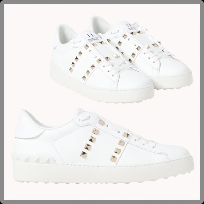 関税負担なし◆VALENTINO◆ROCKSTUD UNTITLED レザースニーカー