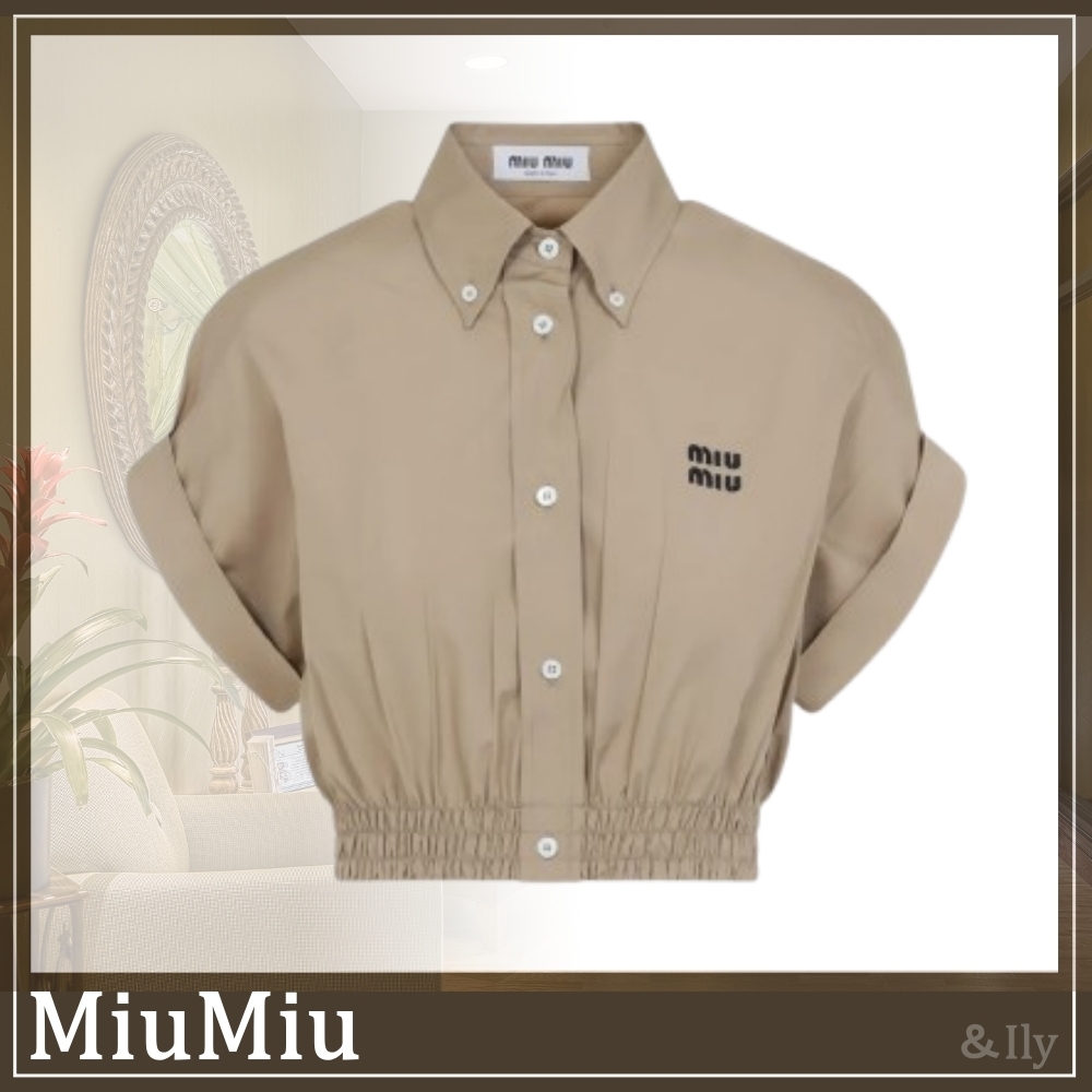 【送関込】MiuMiu☆ミュウミュウ Cotton Shirt