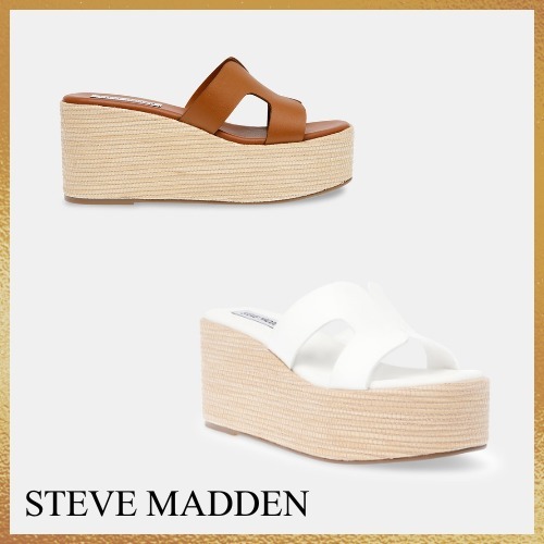 ★STEVE MADDEN★大人カジュアル★レザー★厚底ウエッジサンダル