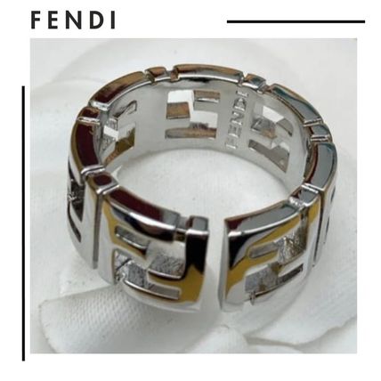 目黒蓮着用 大人気○FENDIフェンディ FFモチーフリング シルバー